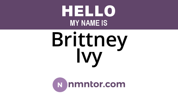 Brittney Ivy
