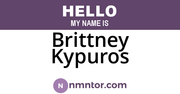 Brittney Kypuros