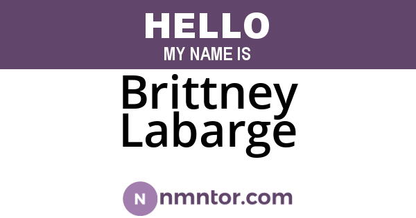 Brittney Labarge