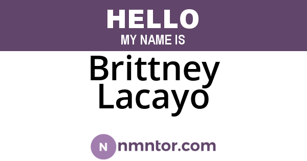 Brittney Lacayo
