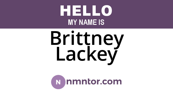 Brittney Lackey