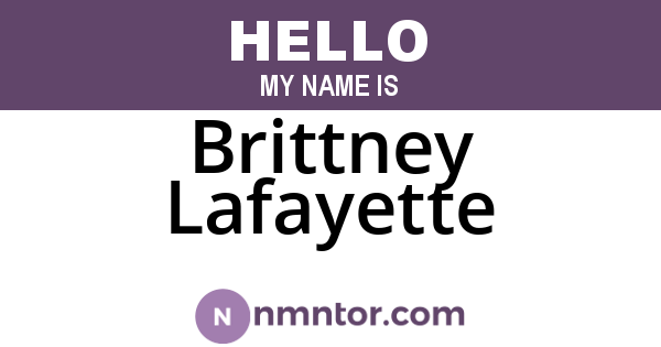 Brittney Lafayette