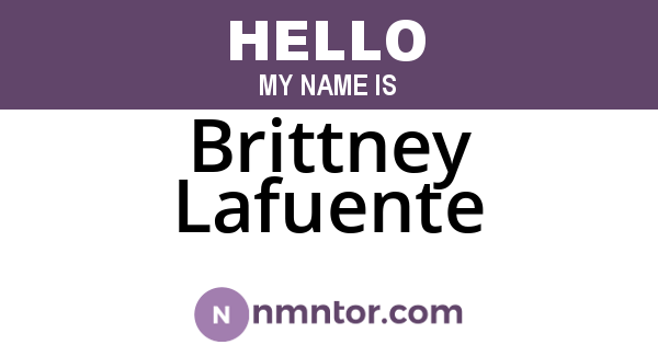 Brittney Lafuente