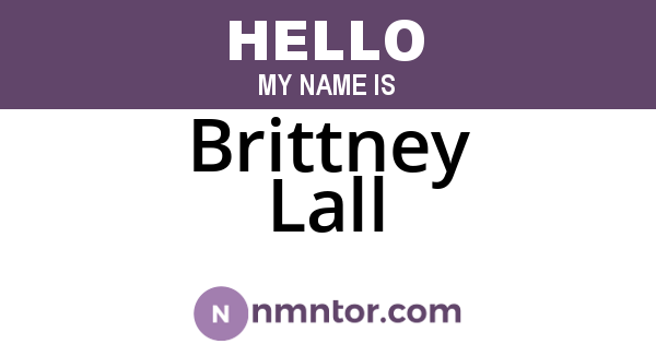Brittney Lall