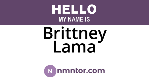 Brittney Lama