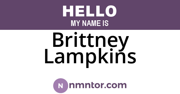 Brittney Lampkins