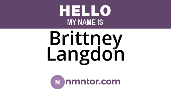 Brittney Langdon