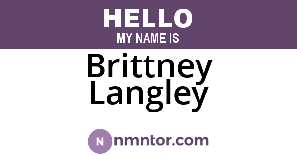 Brittney Langley