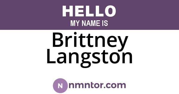 Brittney Langston