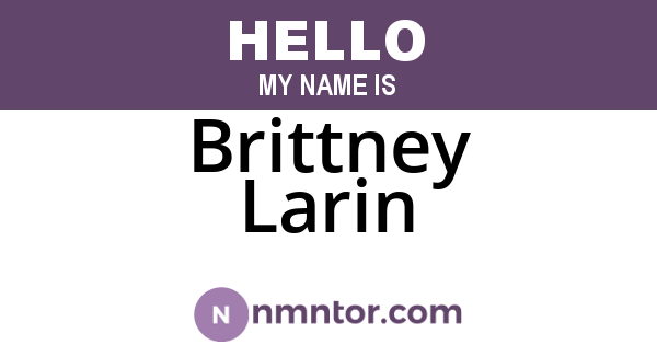 Brittney Larin