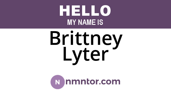 Brittney Lyter
