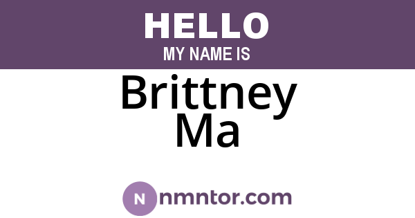 Brittney Ma