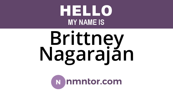 Brittney Nagarajan