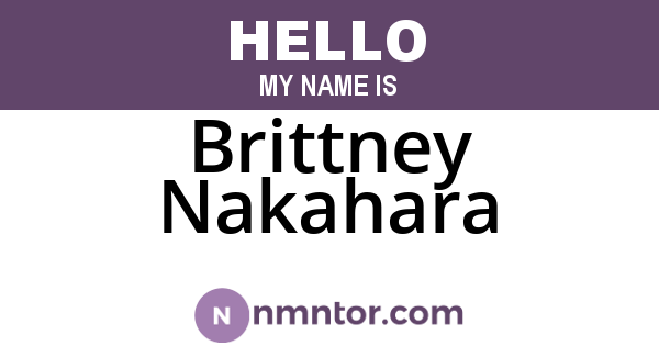 Brittney Nakahara