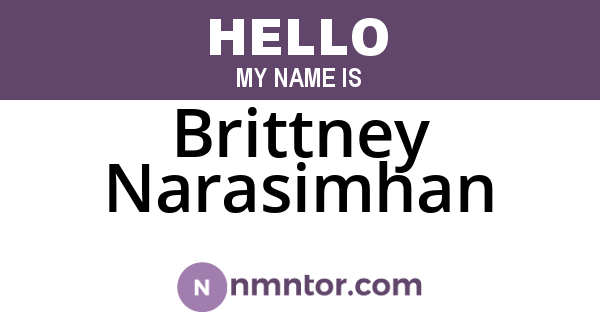 Brittney Narasimhan