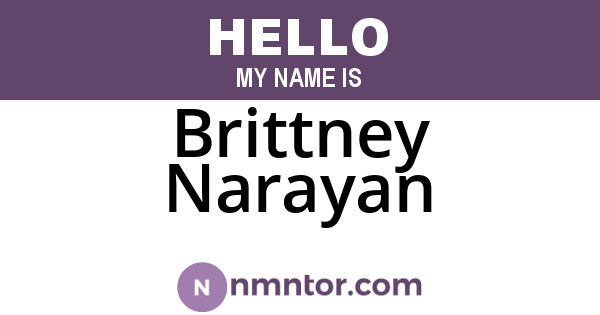 Brittney Narayan
