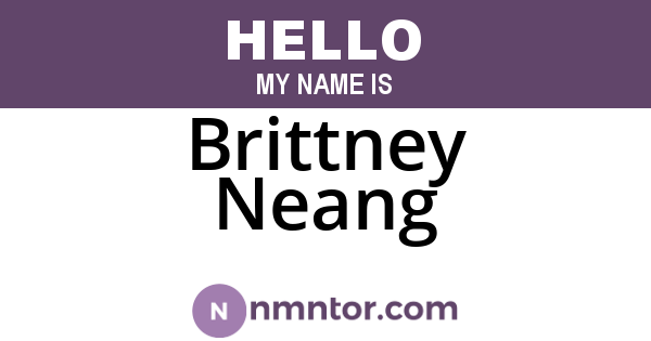 Brittney Neang