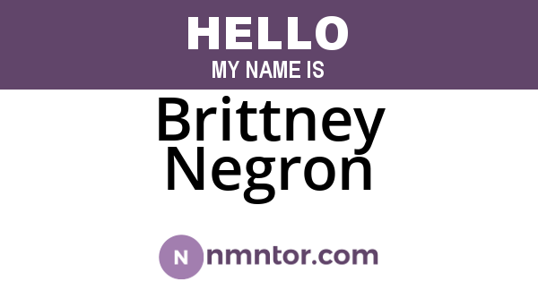 Brittney Negron