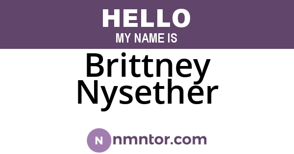 Brittney Nysether