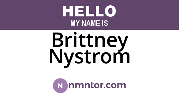 Brittney Nystrom