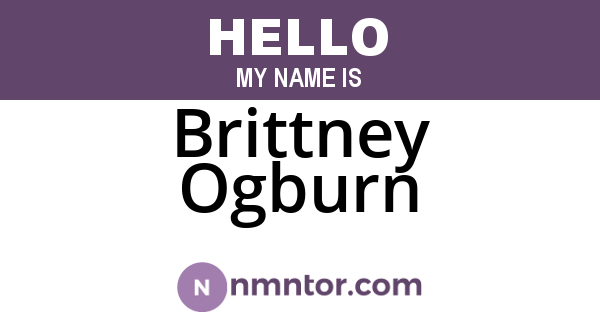 Brittney Ogburn