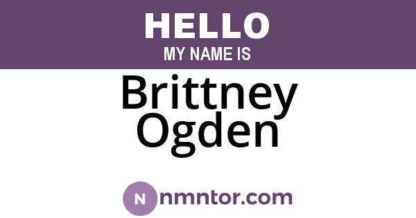 Brittney Ogden