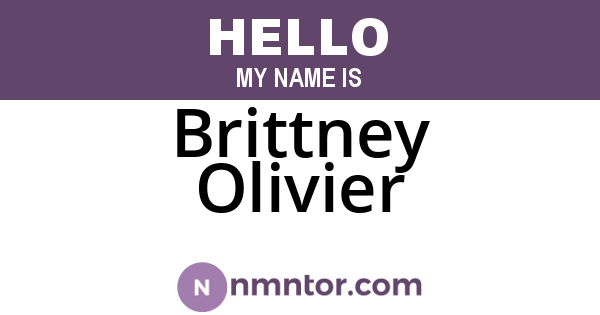Brittney Olivier