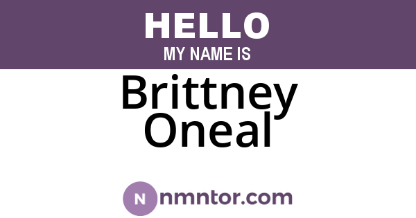 Brittney Oneal