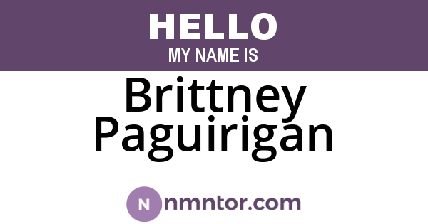 Brittney Paguirigan