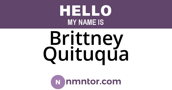 Brittney Quituqua