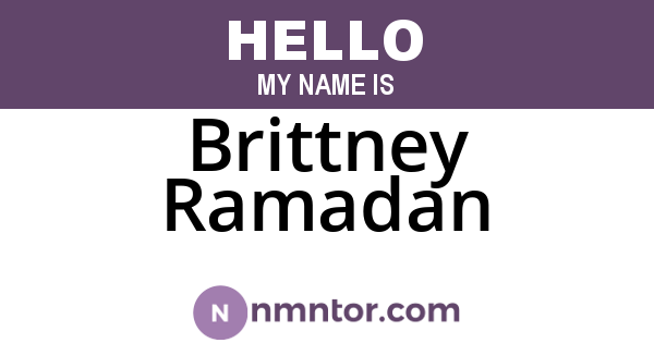 Brittney Ramadan