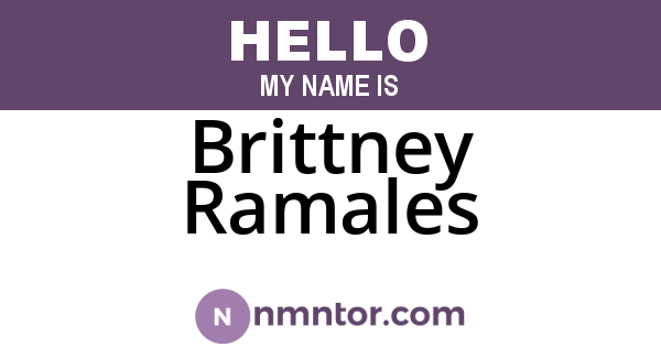 Brittney Ramales