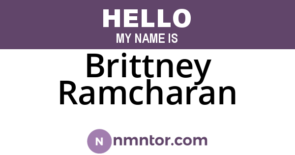 Brittney Ramcharan