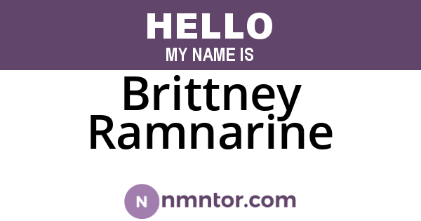 Brittney Ramnarine
