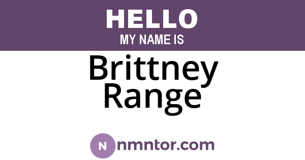 Brittney Range