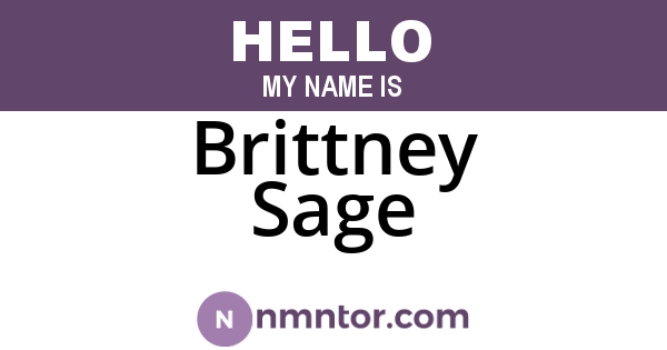 Brittney Sage