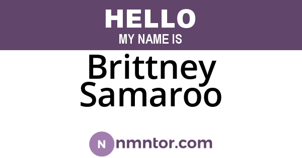 Brittney Samaroo