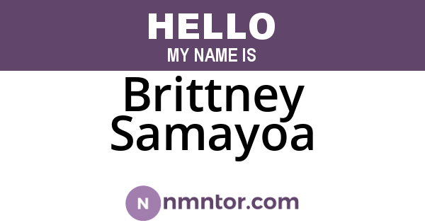 Brittney Samayoa