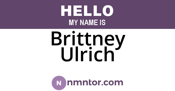 Brittney Ulrich