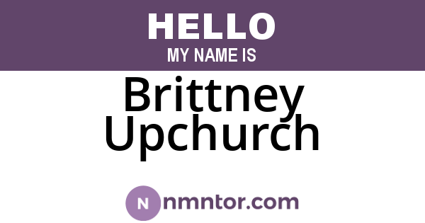Brittney Upchurch