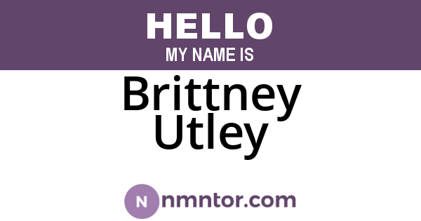 Brittney Utley