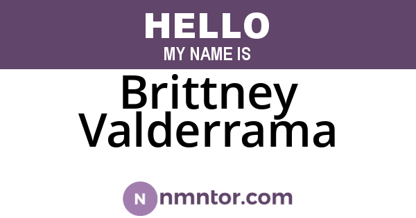 Brittney Valderrama