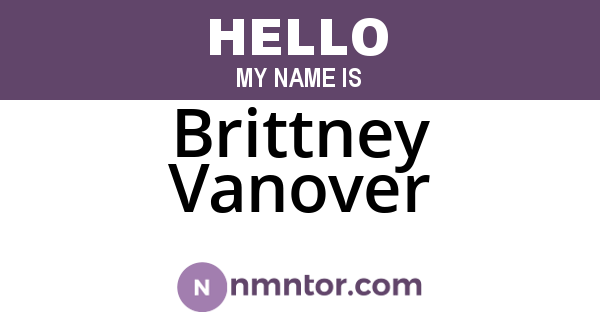Brittney Vanover