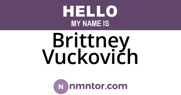 Brittney Vuckovich