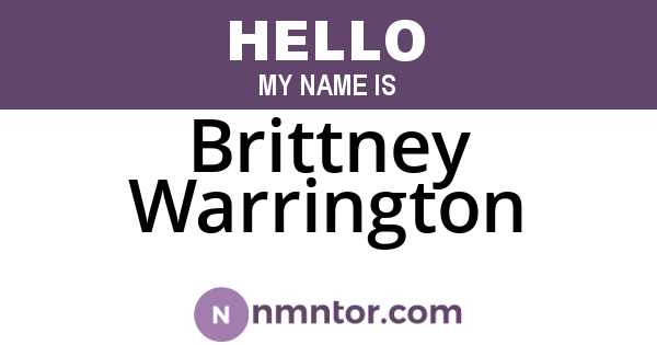 Brittney Warrington