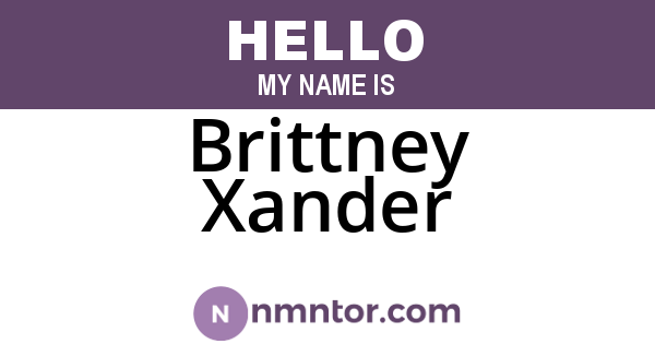 Brittney Xander