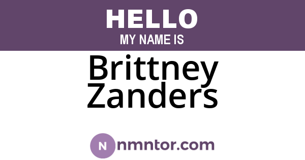 Brittney Zanders