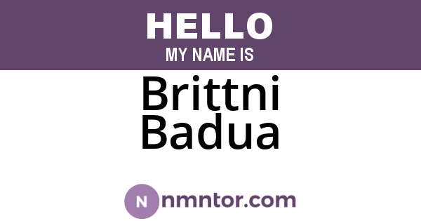 Brittni Badua