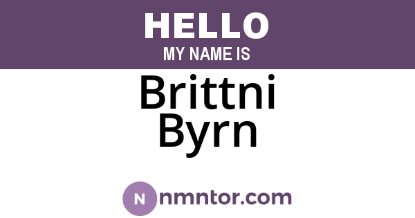 Brittni Byrn