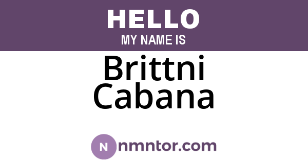 Brittni Cabana